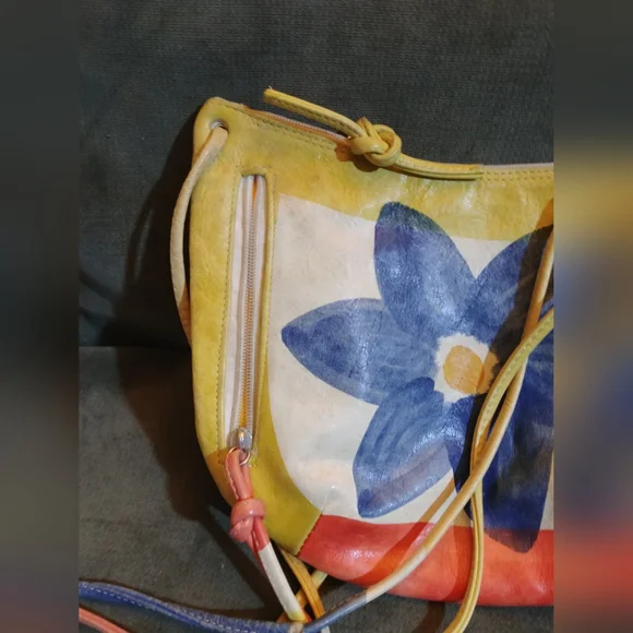 Astore Leather Floral Italian Women's Bag - Picture 5 of 5